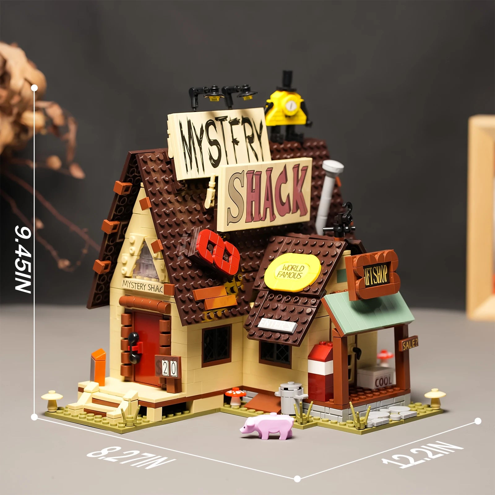 1030PCS Gravity Fall house Mystery Shack Brick