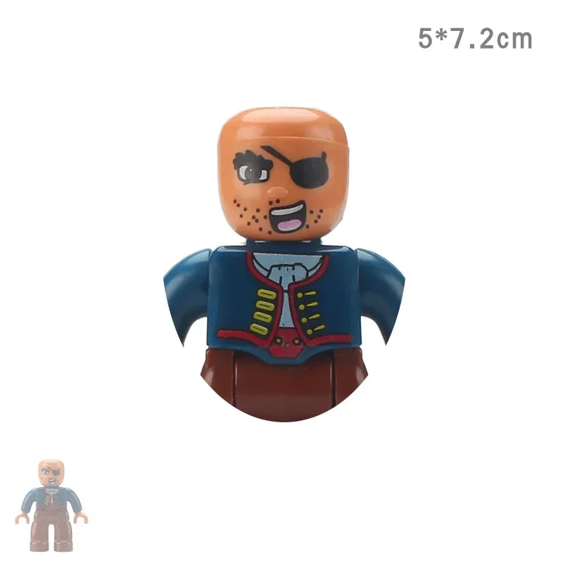 Big blocks Big Size Sea Adventure Ship Series with Pirates