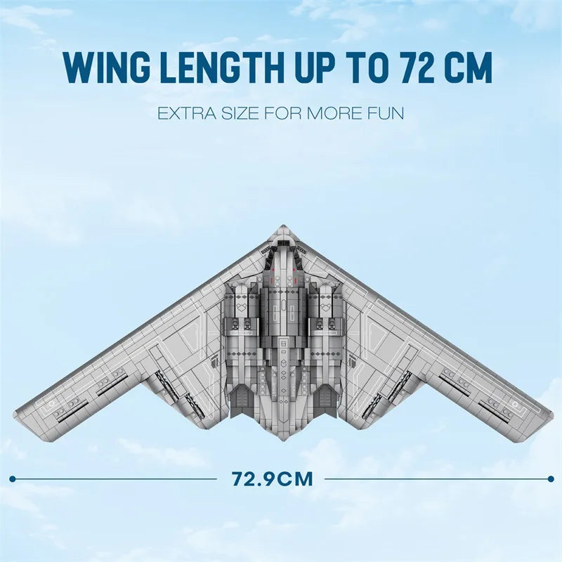 2063Pcs Military B2 Ghost Stealth Bomber