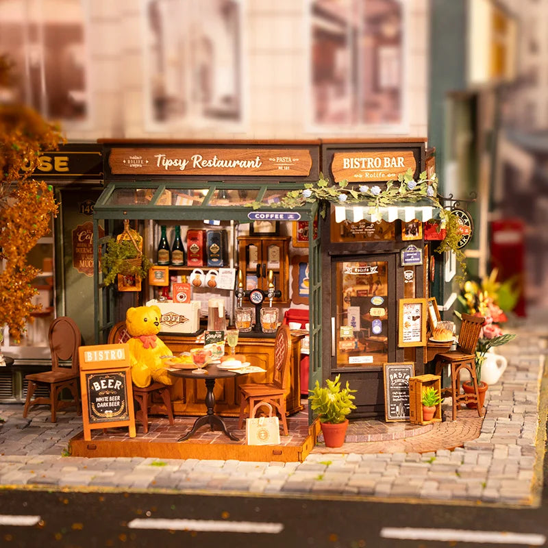 3D Model Tipsy Restaurant Miniature Dollhouse 3D Bistro Bar