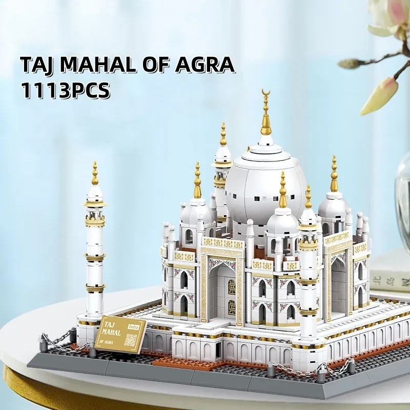 1113PCS World Wonder MOC Brick Taj Mahal-Agra India Building Bricks