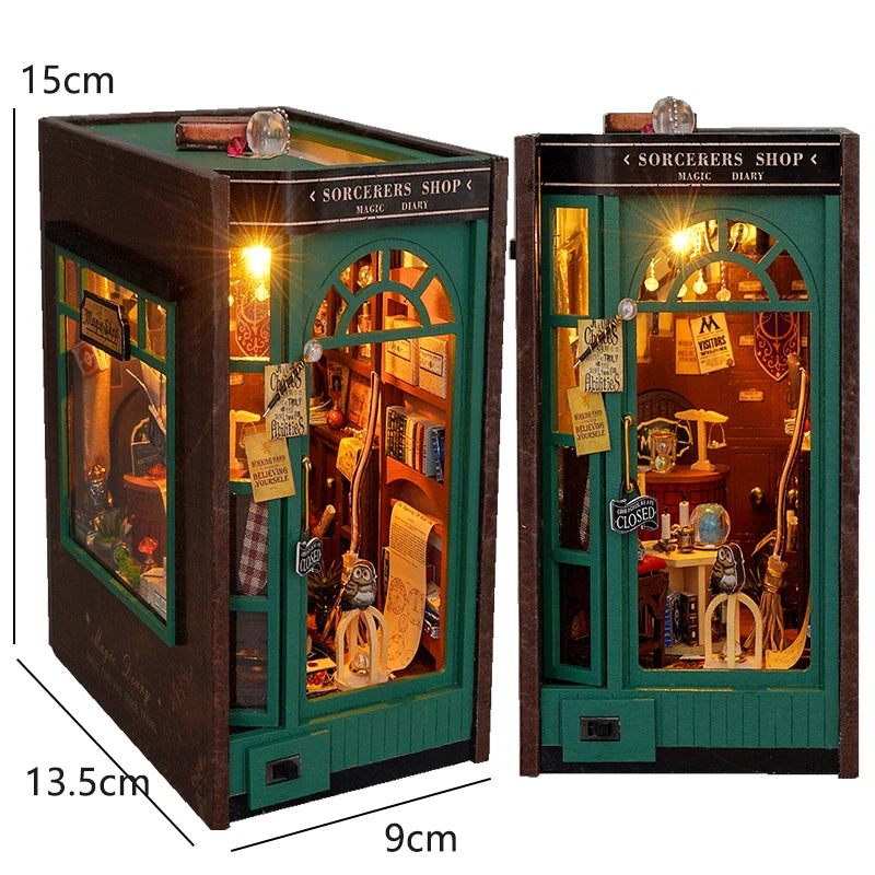 DIY Wooden Book Nook Shelf Magic Library/Gothic Bedroom