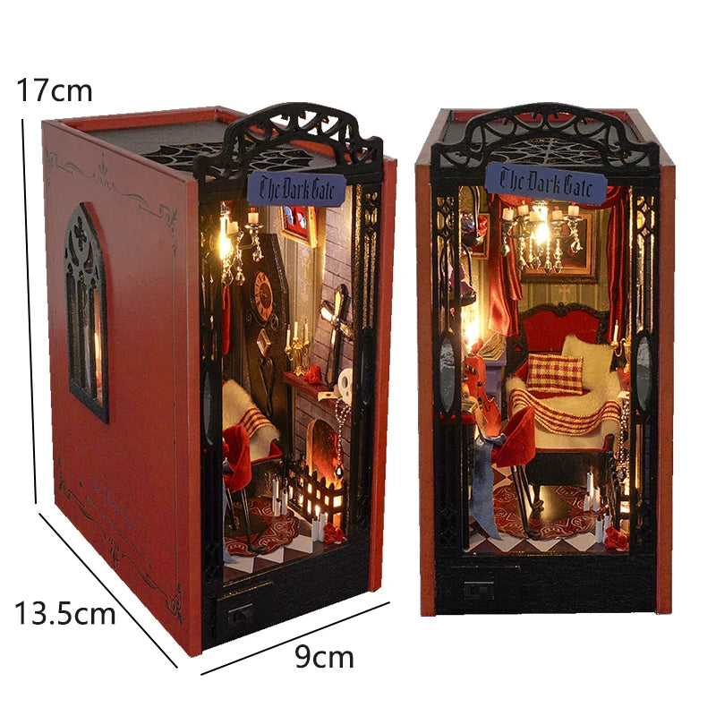 DIY Wooden Book Nook Shelf Magic Library/Gothic Bedroom