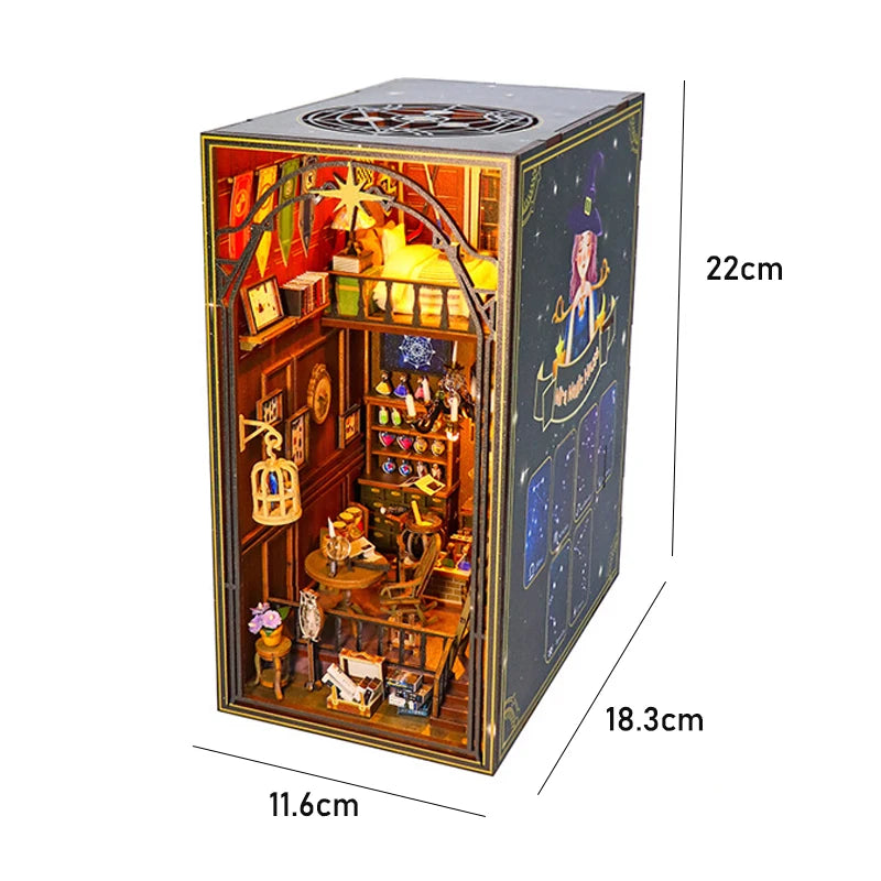 DIY Wooden Book Nook Shelf Magic Library/Gothic Bedroom