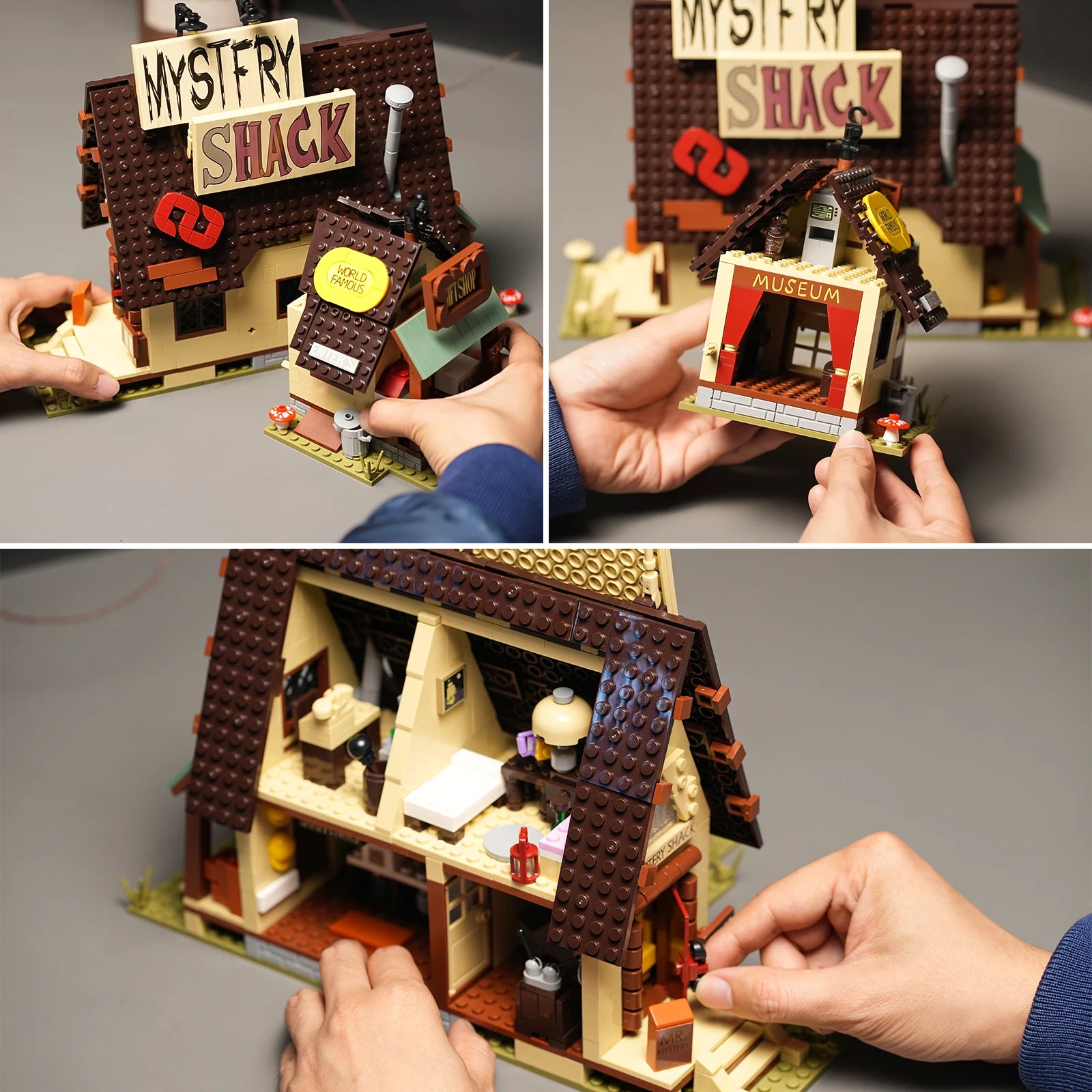 1030PCS Gravity Fall house Mystery Shack Brick
