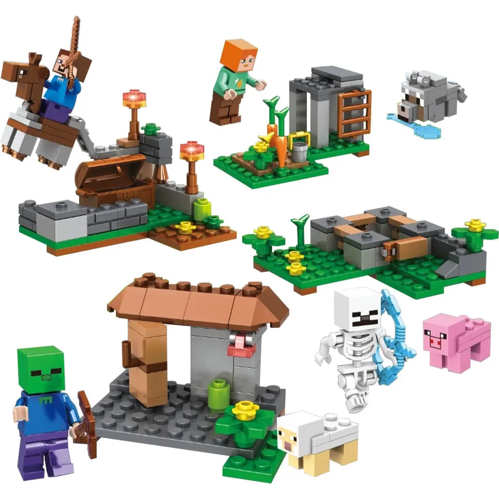 4In1 Minecraft Bricks Small Farm Building Blocks