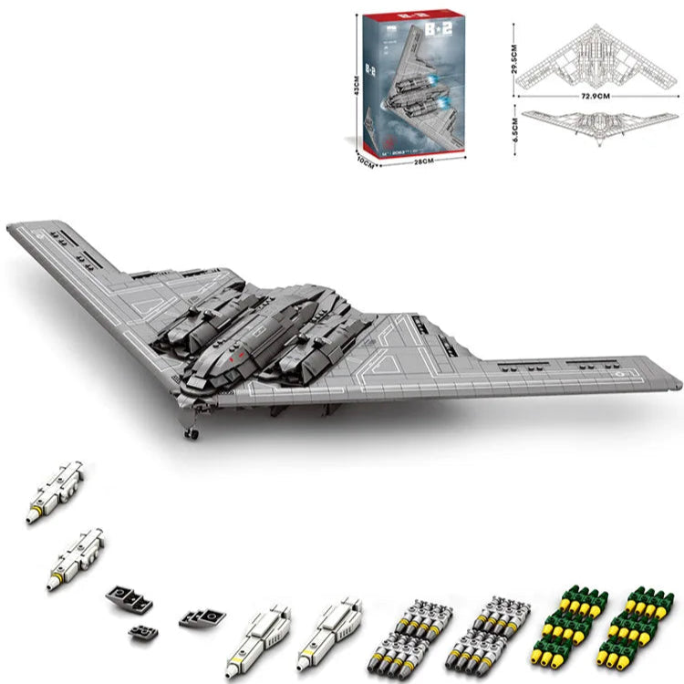 2063Pcs Military B2 Ghost Stealth Bomber
