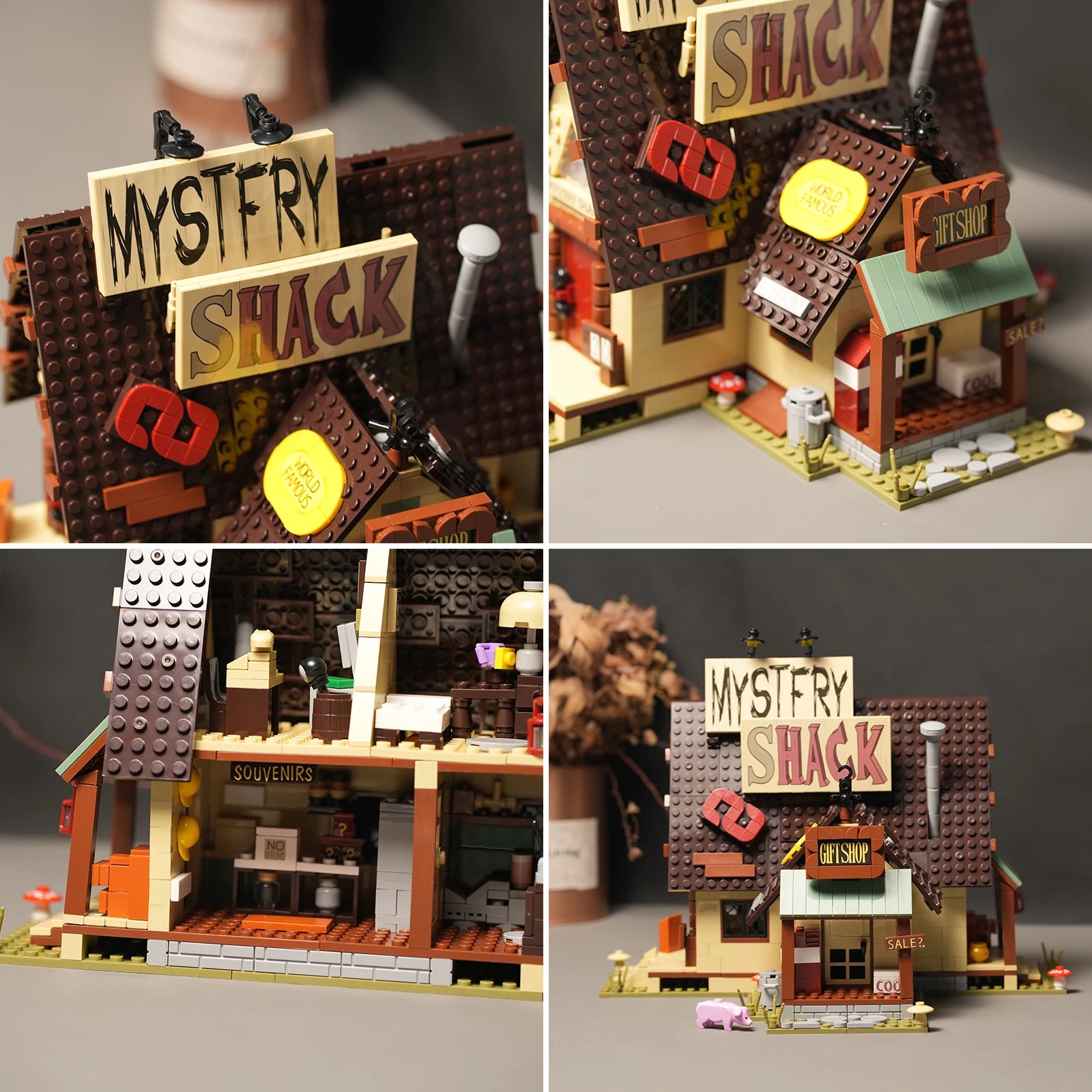 1030PCS Gravity Fall house Mystery Shack Brick