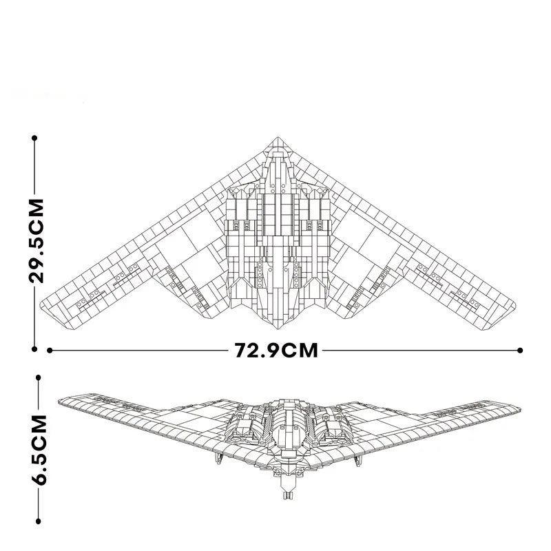 2063Pcs Military B2 Ghost Stealth Bomber
