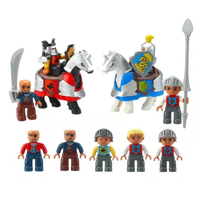 Big blocks Big Size Sea Adventure Ship Series with Pirates