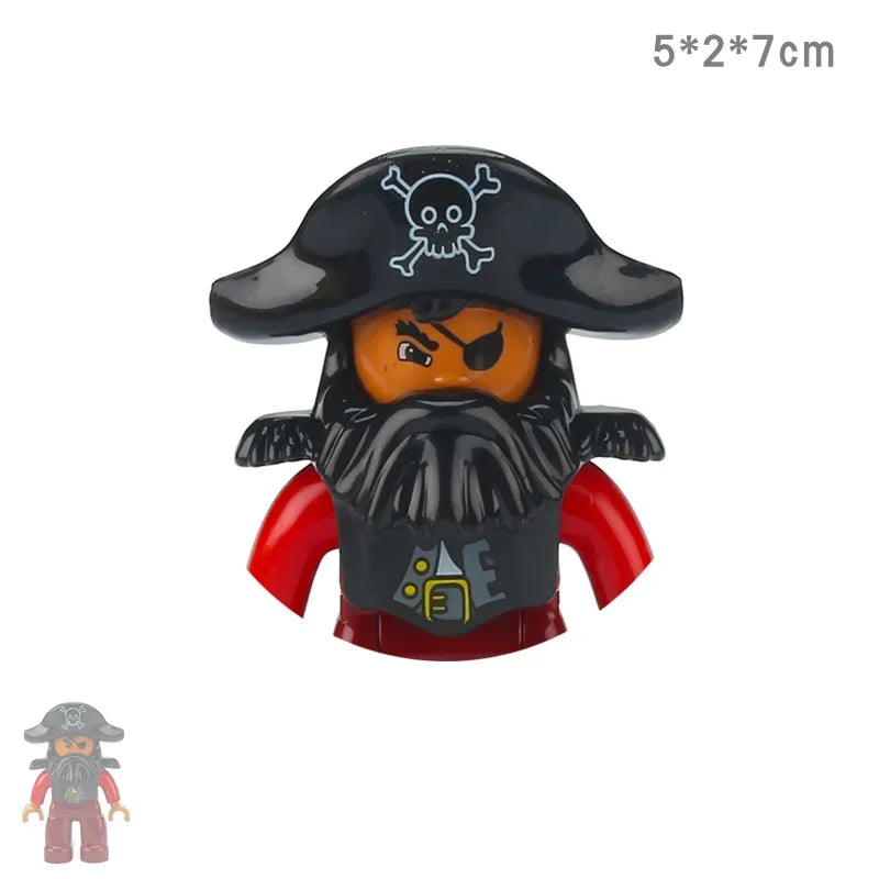 Big blocks Big Size Sea Adventure Ship Series with Pirates