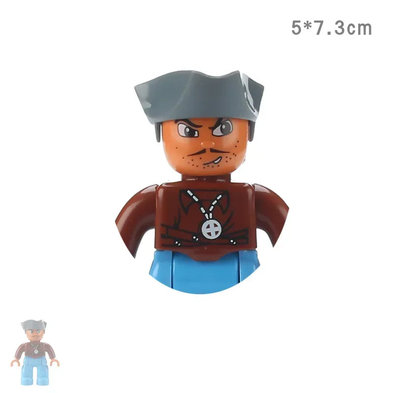 Big blocks Big Size Sea Adventure Ship Series with Pirates
