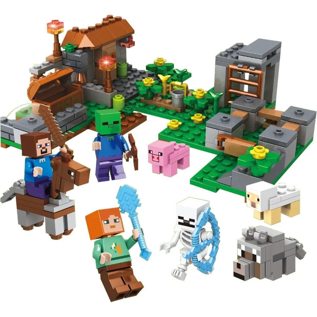 4In1 Minecraft Bricks Small Farm Building Blocks