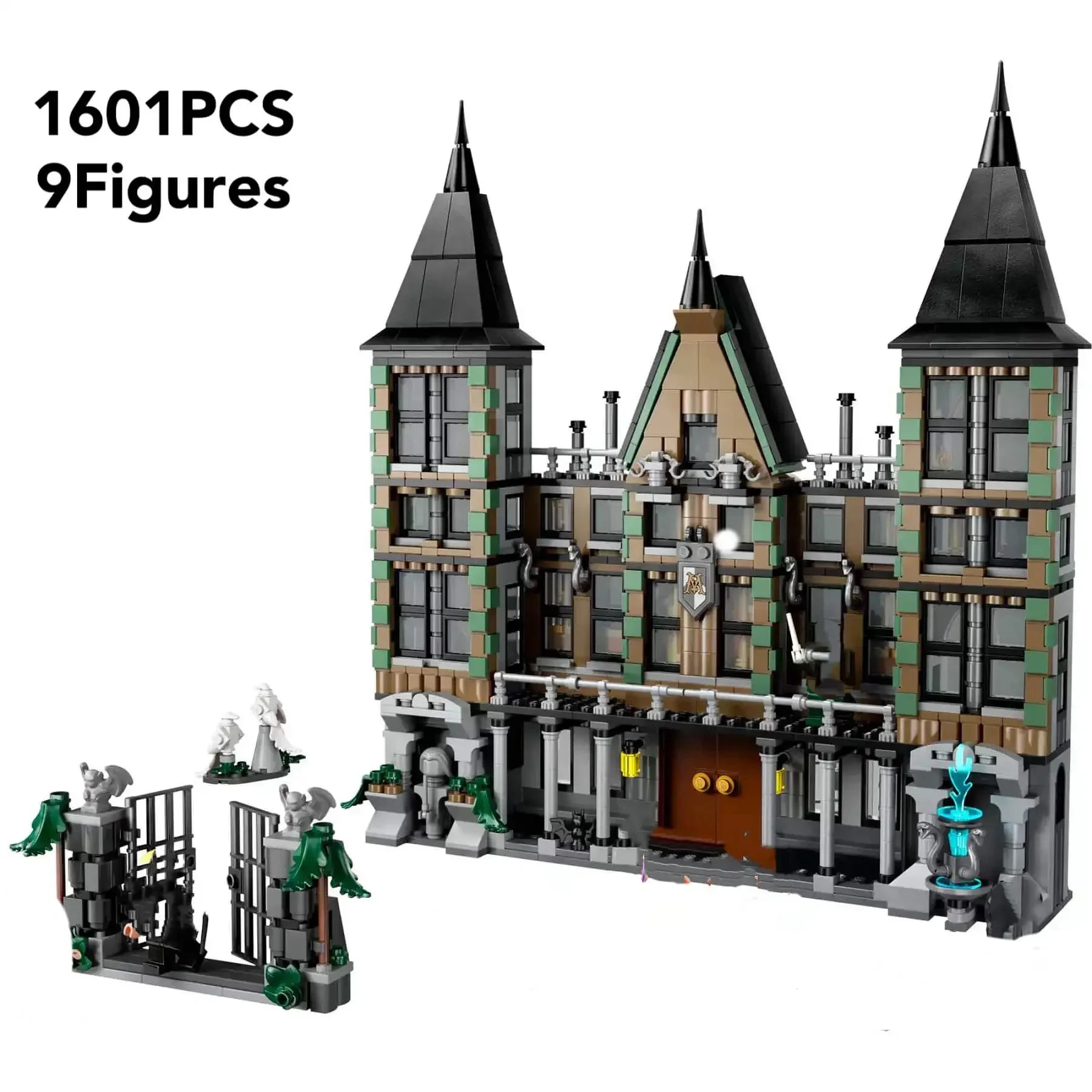 1601PCS 2025 Castle Movie Malfoy Manor Model Blocks