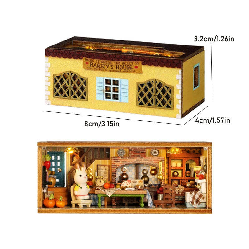 6 Cozy Miniature 3D Puzzle England Woodhouse Doll House