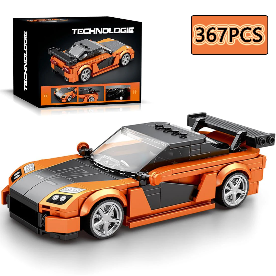 367PCS RX7 Sports Car for Self Assembly Bricks