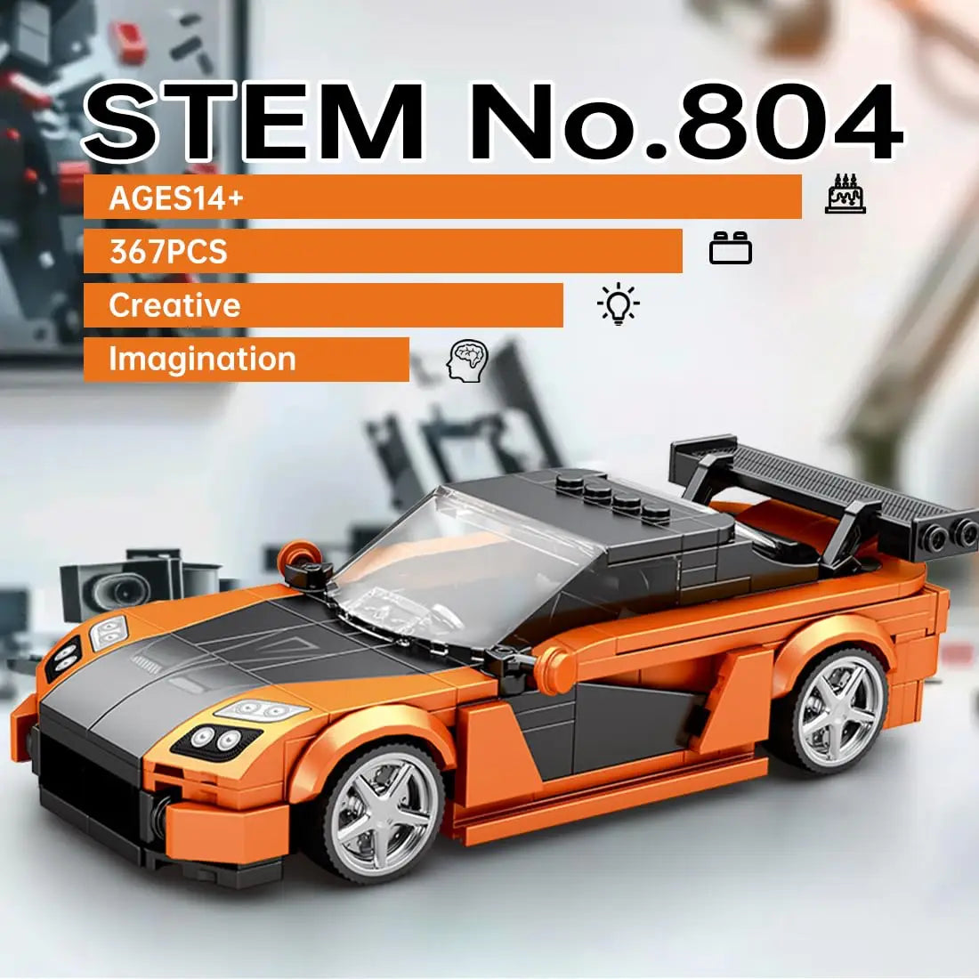 367PCS RX7 Sports Car for Self Assembly Bricks