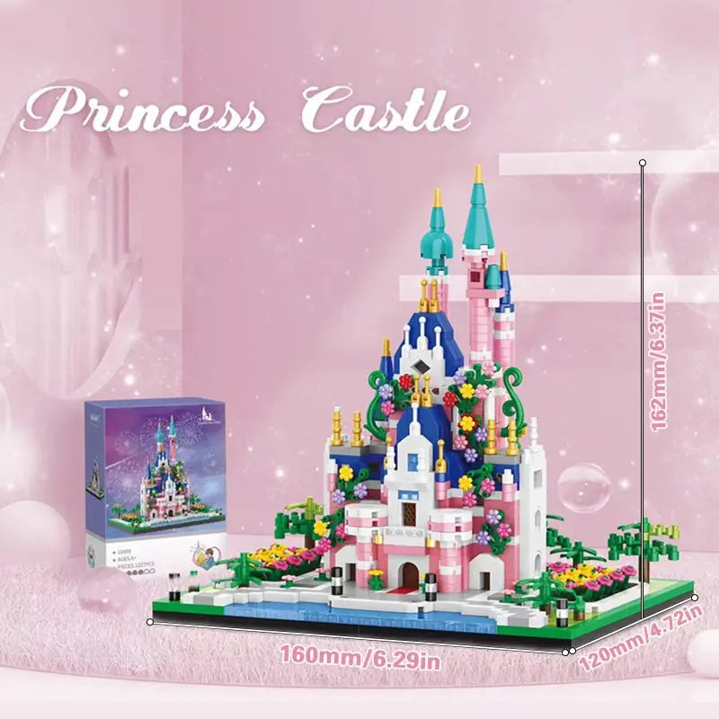 1165 PCS Mini bricks Princess Castle Building Blocks Model
