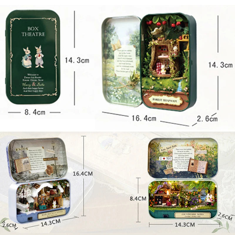 DIY Box Theater Doll Houses Miniature Home Nostalgic Theme