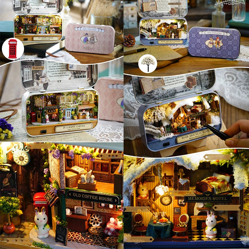 DIY Box Theater Doll Houses Miniature Home Nostalgic Theme