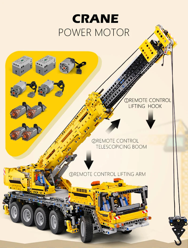 3218PCS Technical Construction Site Engineering Crane Trucks with Remote Control