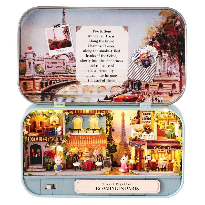 DIY Box Theater Doll Houses Miniature Home Nostalgic Theme