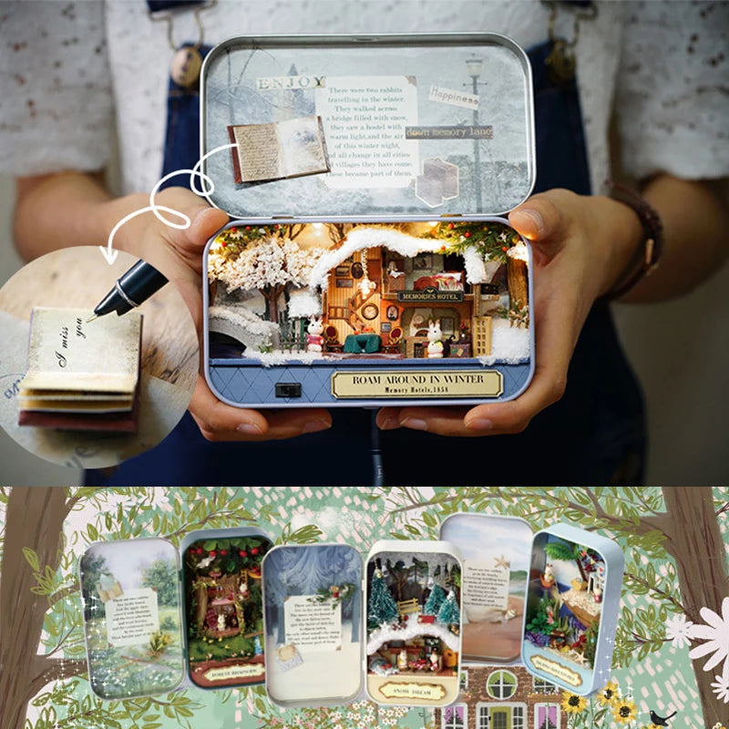 DIY Box Theater Doll Houses Miniature Home Nostalgic Theme
