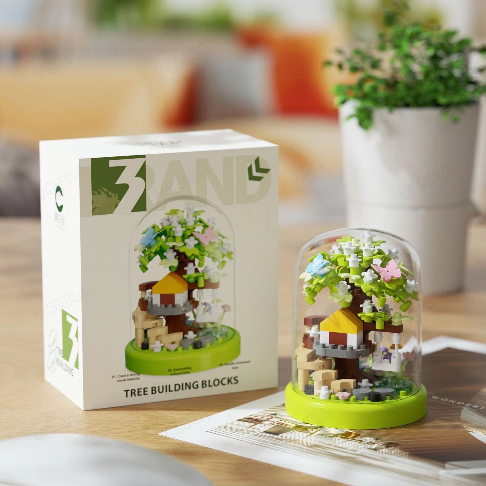 90PCS Four Seasons Mini Garden Bricks