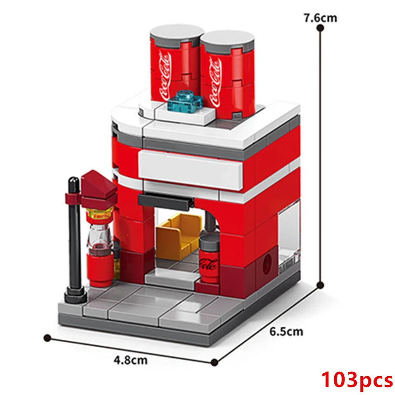 DIY Mini Streetview Restaurant Coffee Beverage Shop