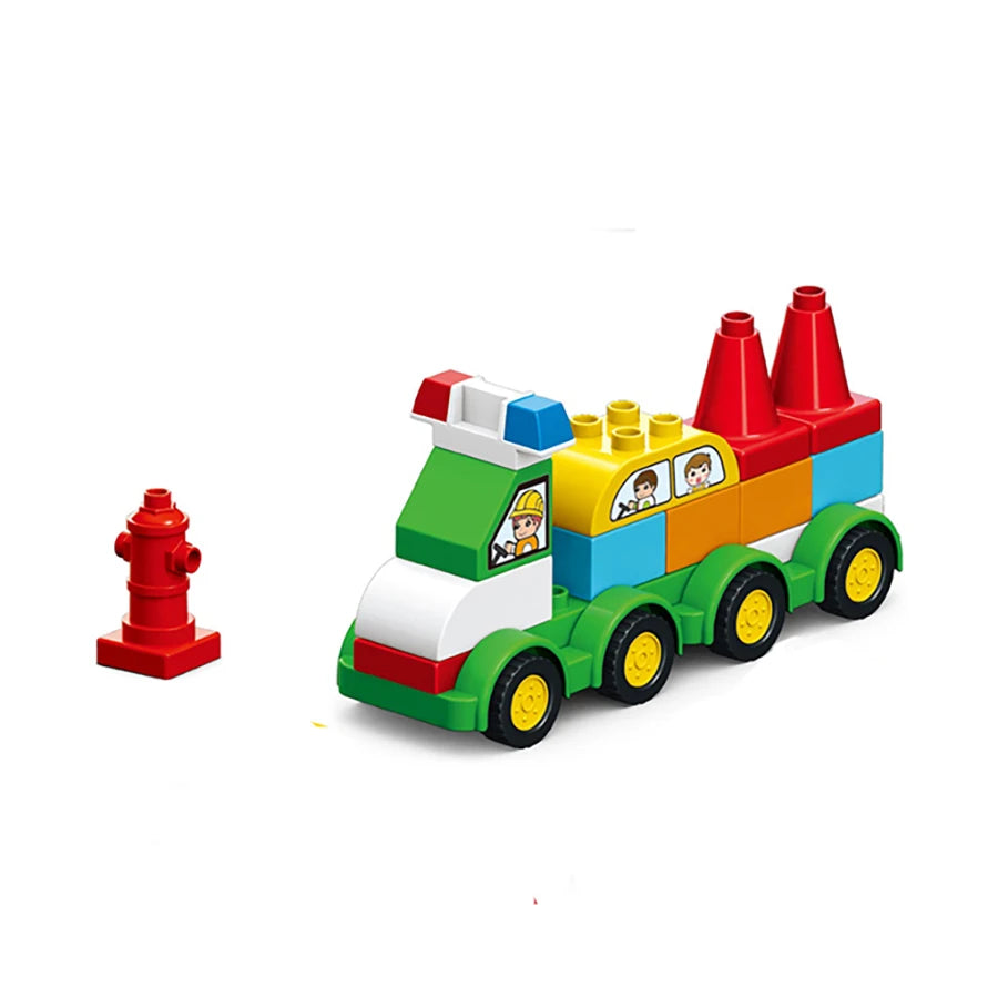 140Pcs Large Particles Duplo Car for Preschool