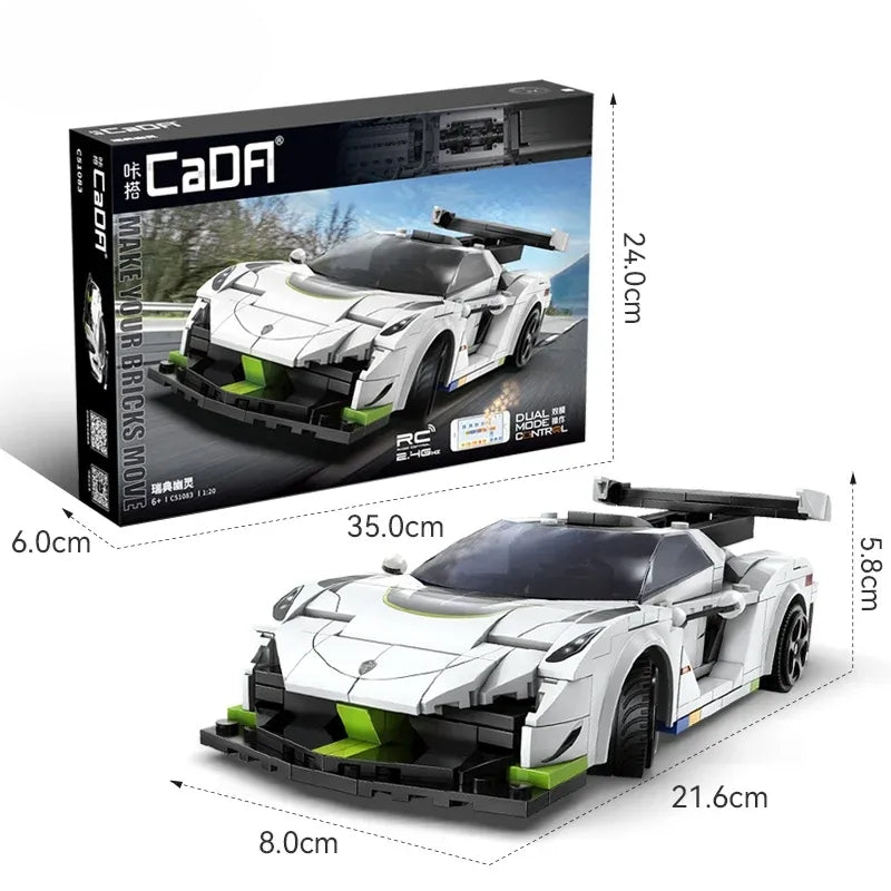 Racing Car Bricks with Toys support Scratch Programming