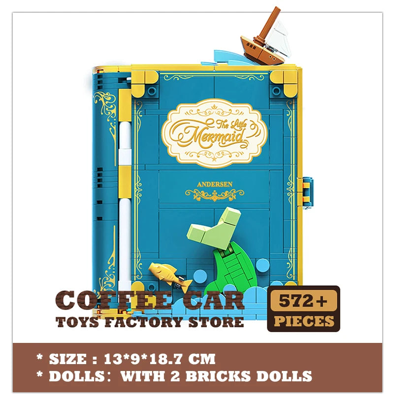 650PCS 3D Disney Fairy Tales Dream Princess Storybook Building