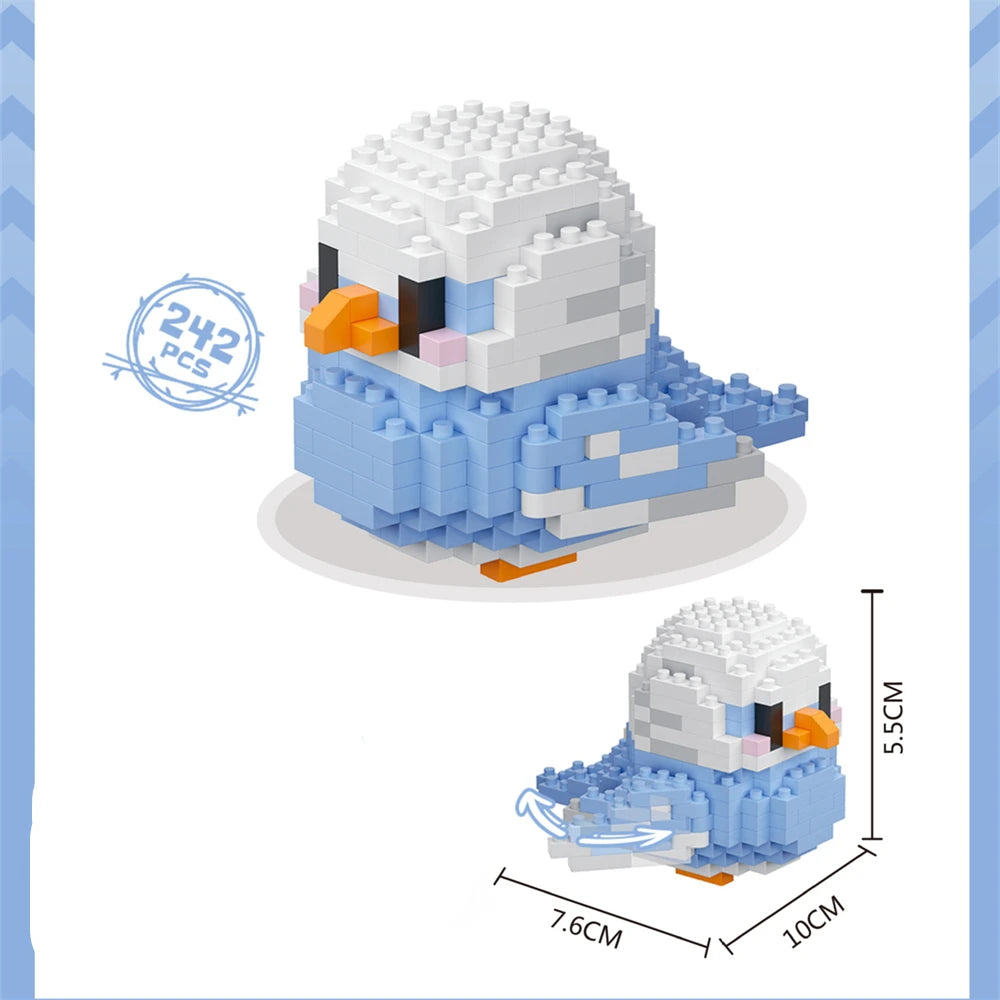240PCS Kawaii Cute Bird Small Building Blocks Set