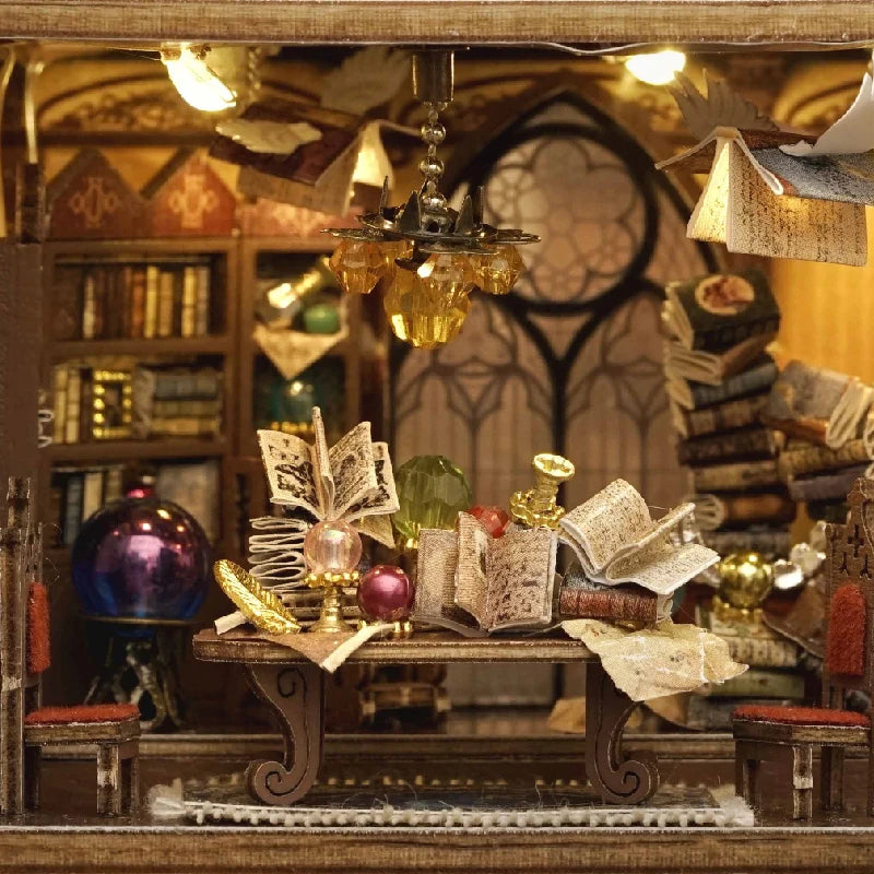 DIY Miniature Doll House Wooden Puzzle Bookstore/Bakery/Forest
