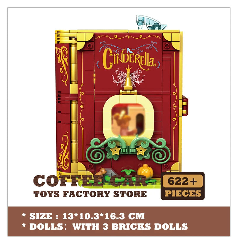 650PCS 3D Disney Fairy Tales Dream Princess Storybook Building