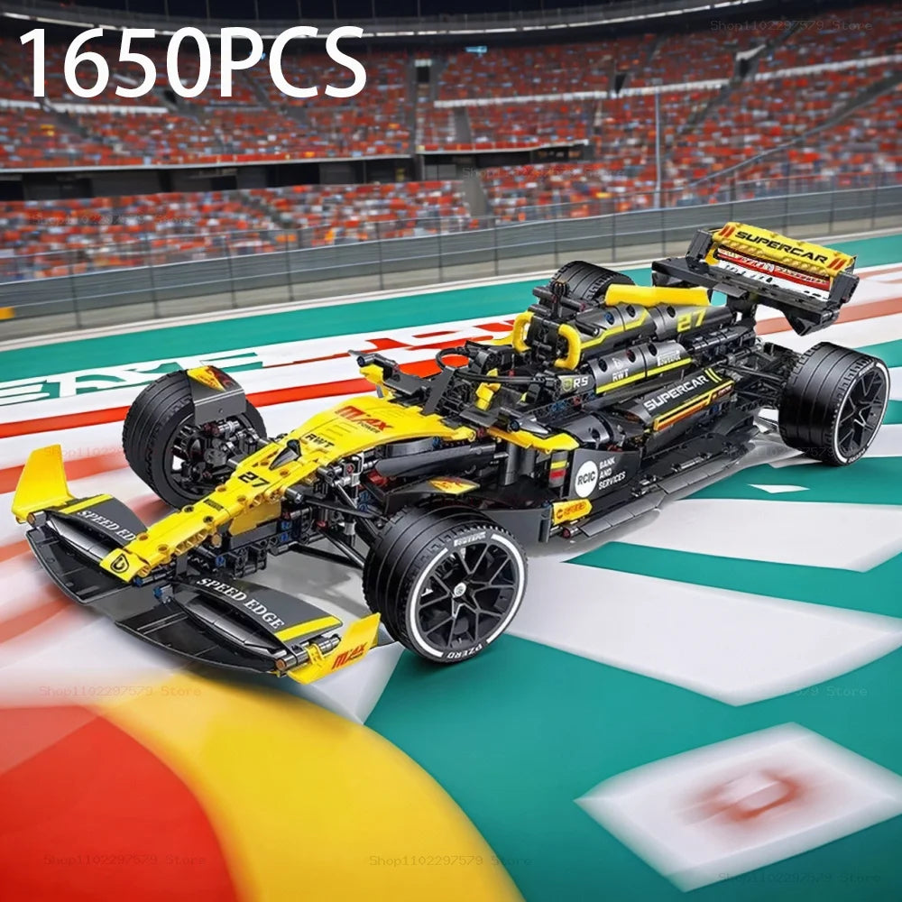 1:8 1650 PCS Technical Yellow Formula F1 Racing Car