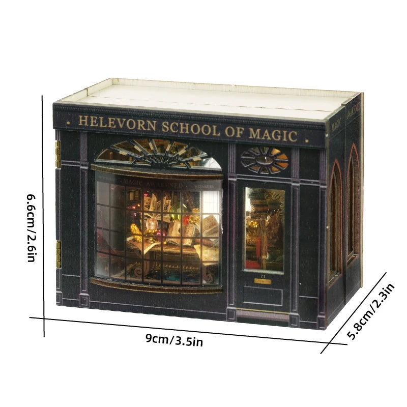DIY Miniature Doll House Wooden Puzzle Bookstore/Bakery/Forest