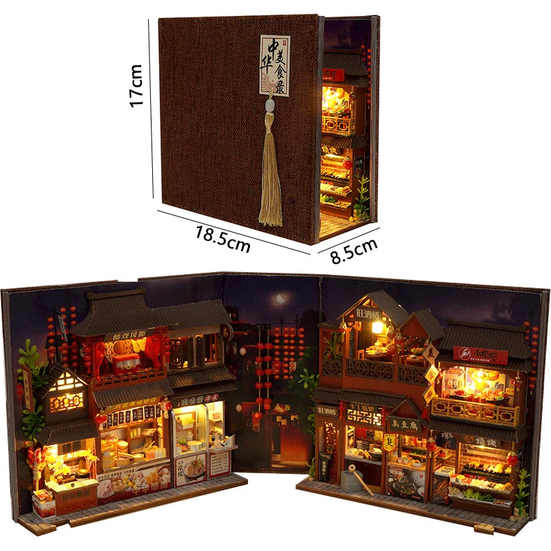 DIY Wooden BookNook Shelf Dollhouse  World Street