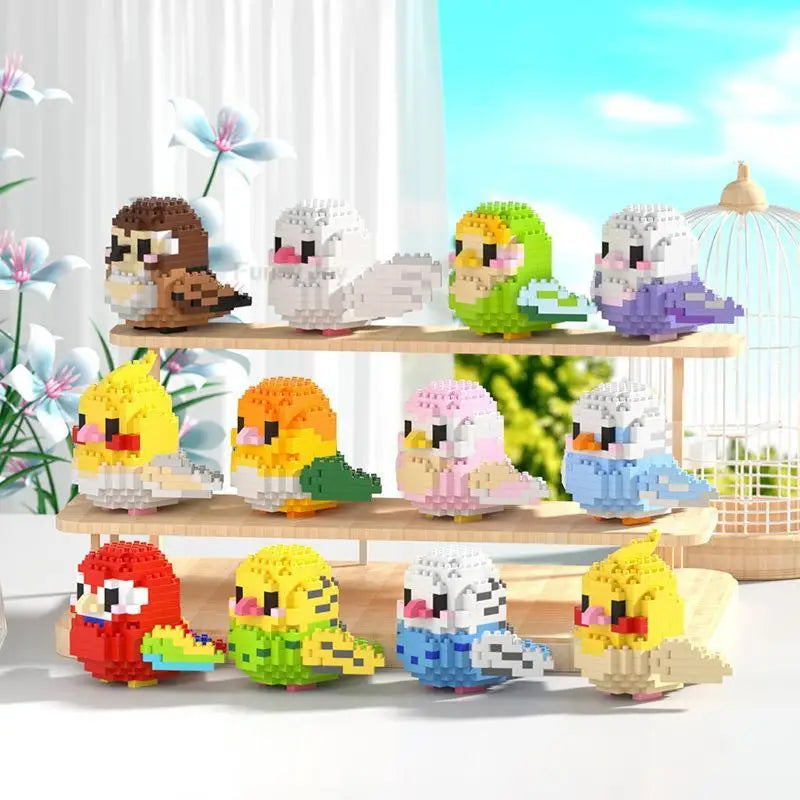 240PCS Kawaii Cute Bird Small Building Blocks Set