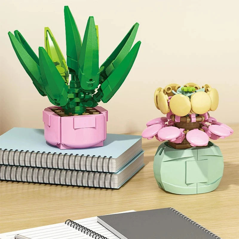 100PCS 10cm Mini Flowers Desert Succulent Collection Potted Plants
