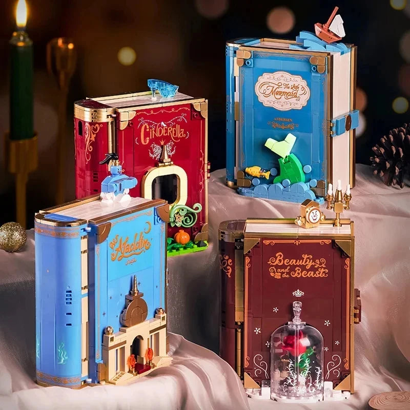 650PCS 3D Disney Fairy Tales Dream Princess Storybook Building