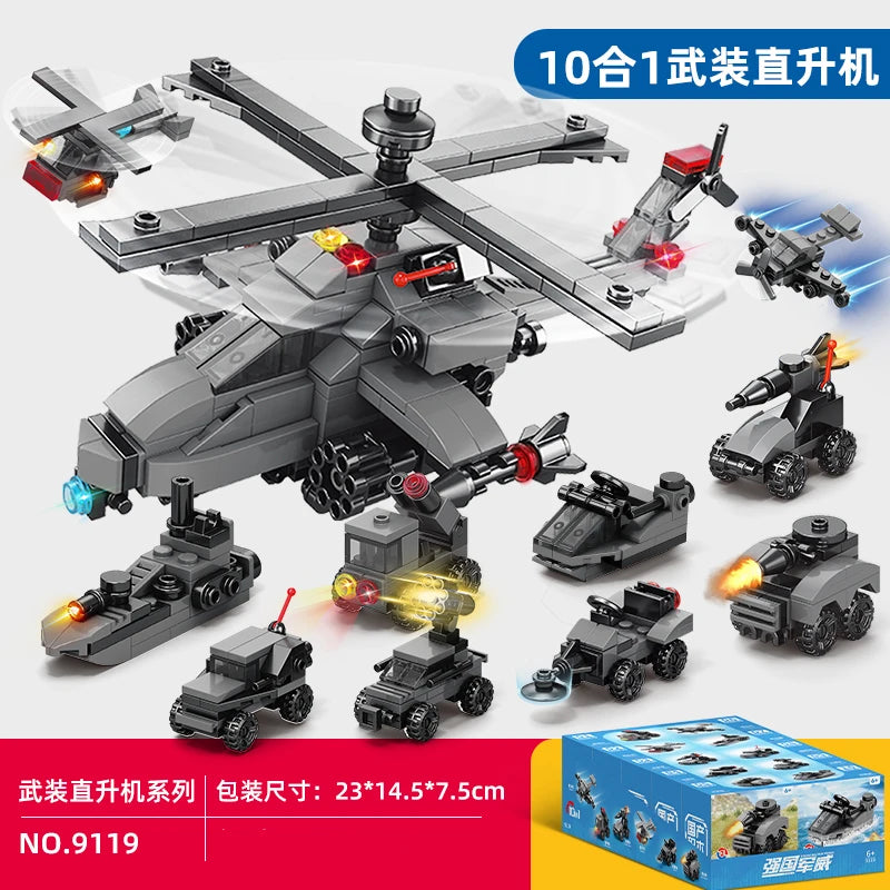 10 in 1 Creator MIni Bricks Military