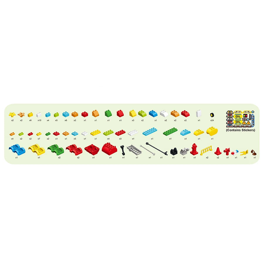 140Pcs Large Particles Duplo Car for Preschool