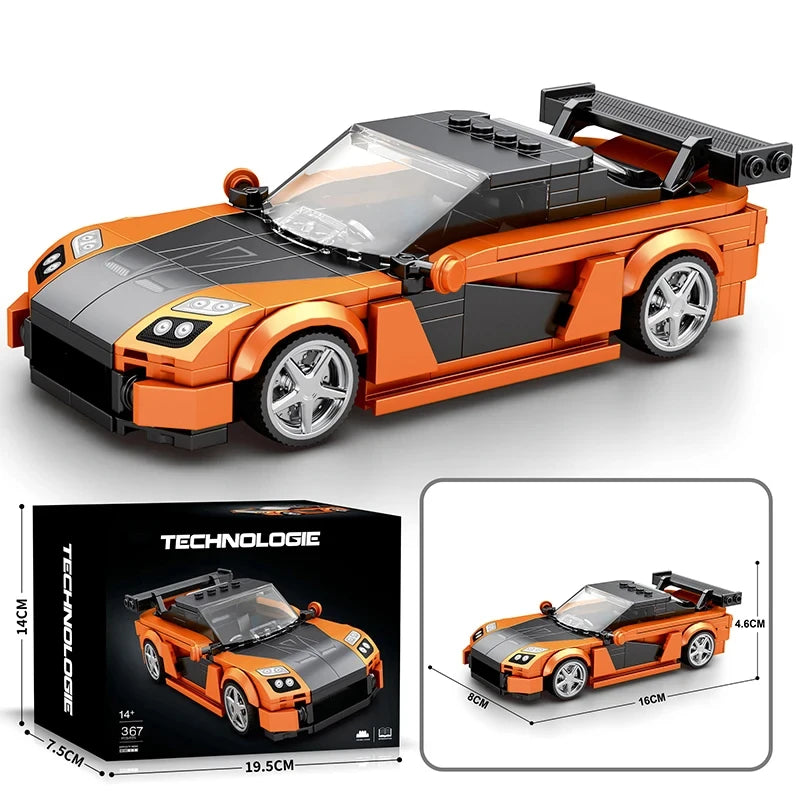 367PCS RX7 Sports Car for Self Assembly Bricks