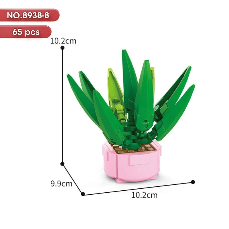 100PCS 10cm Mini Flowers Desert Succulent Collection Potted Plants