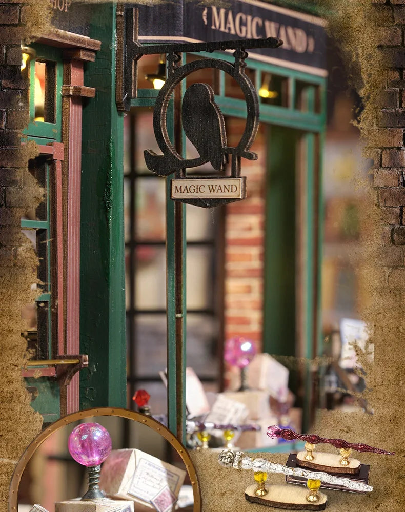 DIY Wooden Retron Magic Ward Dollhouse Miniature Doll House Kit