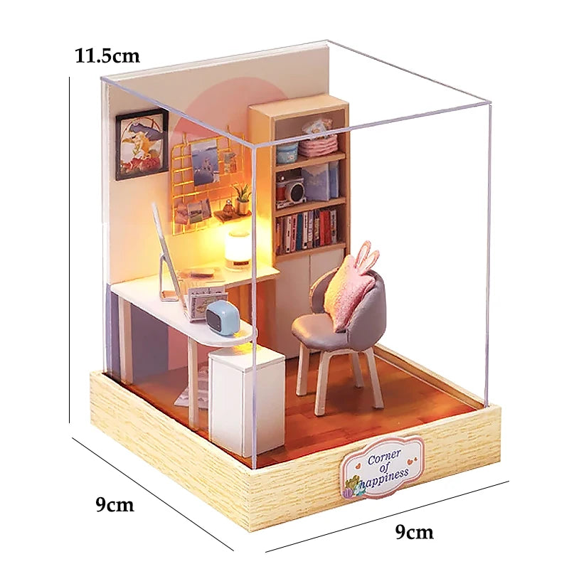 Miniature DIY Doll House Streetsview 3D Puzzle Building Assembly Kit