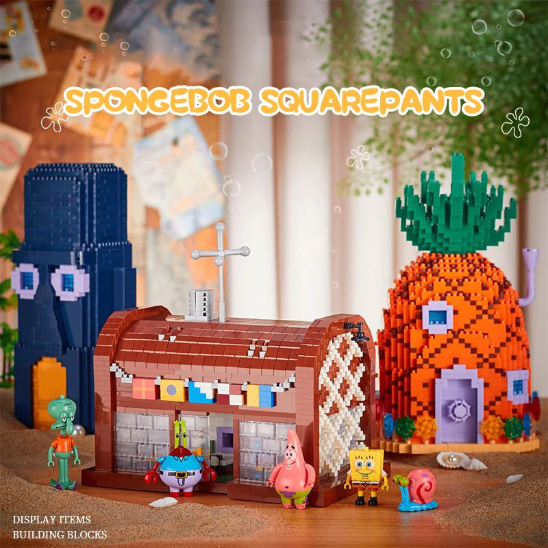 2931PCS SpongeBob Pineapple House Krusty Krab Resurrection Island