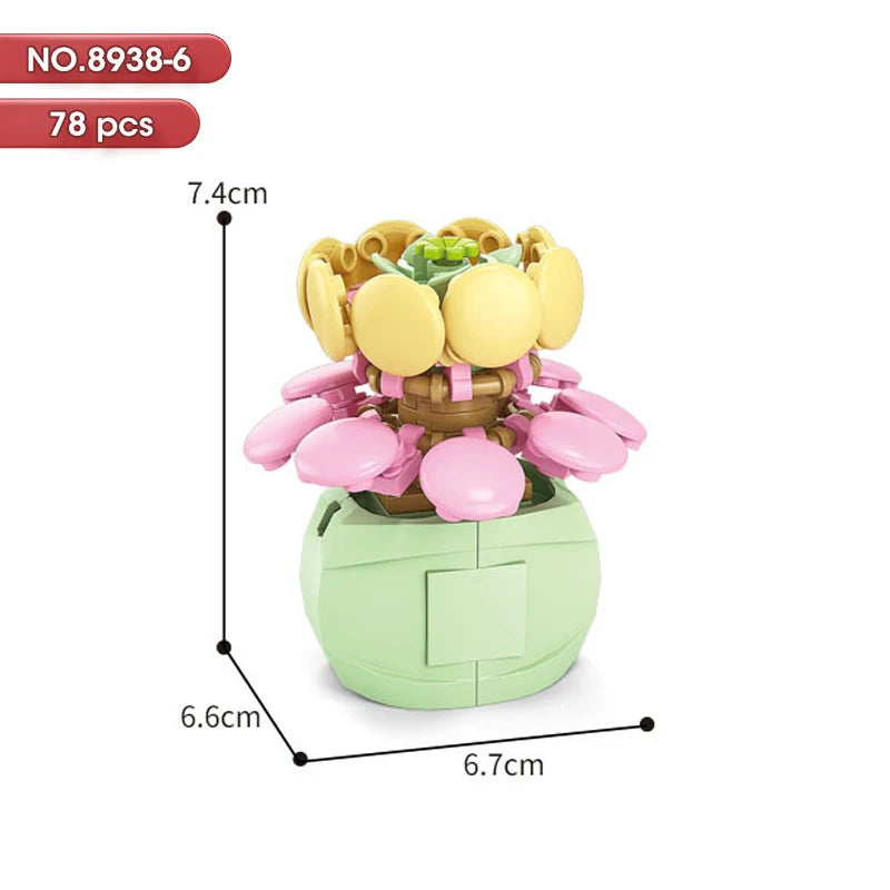 100PCS 10cm Mini Flowers Desert Succulent Collection Potted Plants