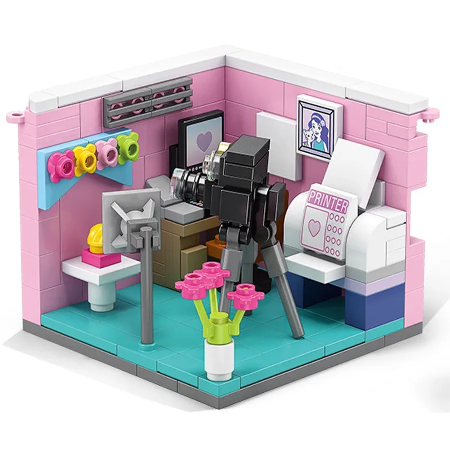 120PCS DIY Dreams Job Mini-bricks Doctor Painter Musician Scientist Pastry Chef Cameraman Astronaut